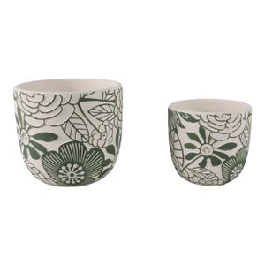 KAYEFORD SET OF 2 WHITE PLANTER 8 (IN) 4