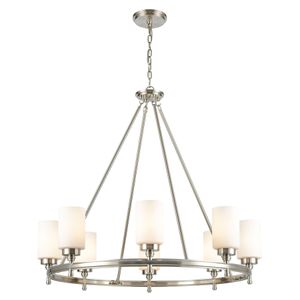 Dawson 33'' Wide 8-Light Chandelier - Satin Nickel 1