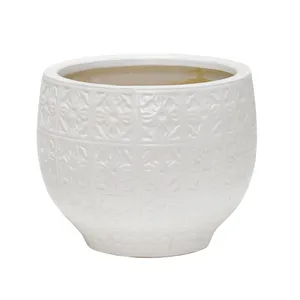 GUNNBROOK SET OF 3 WHITE PLANTER 11 (IN) 4