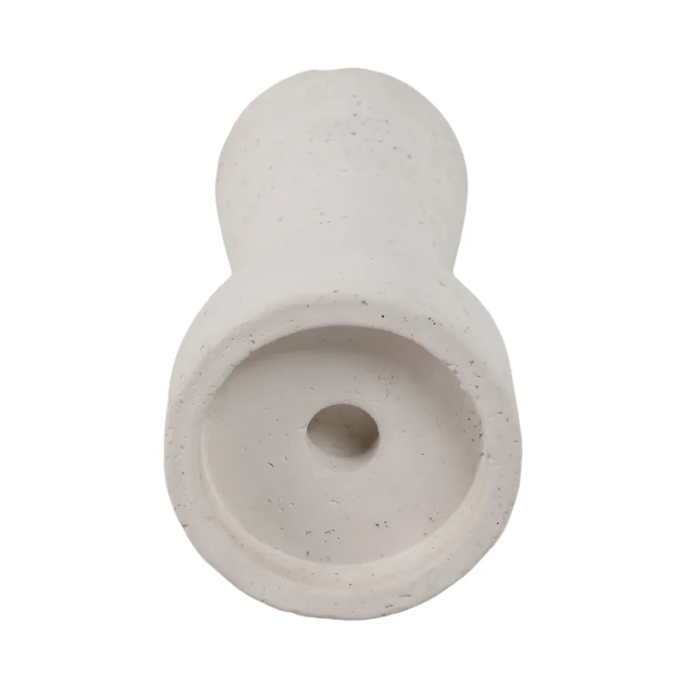 CARLIN WHITE CANDLE HOLDER 10 (IN)