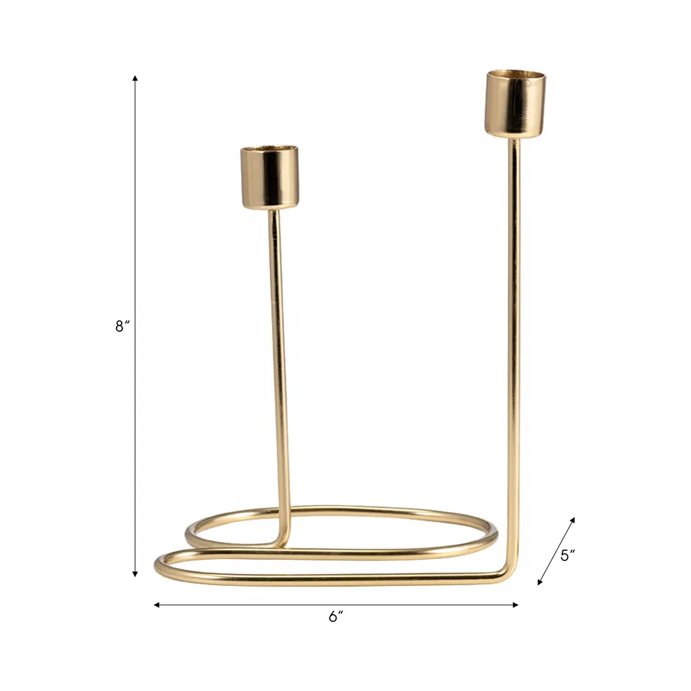 GIBSONGROVE GOLD CANDLE HOLDER 8 (IN)