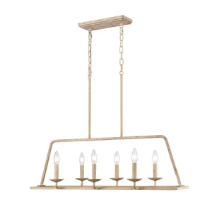 Ellisville 34″ Wide 6-Light Chandelier - Antique Cream 6