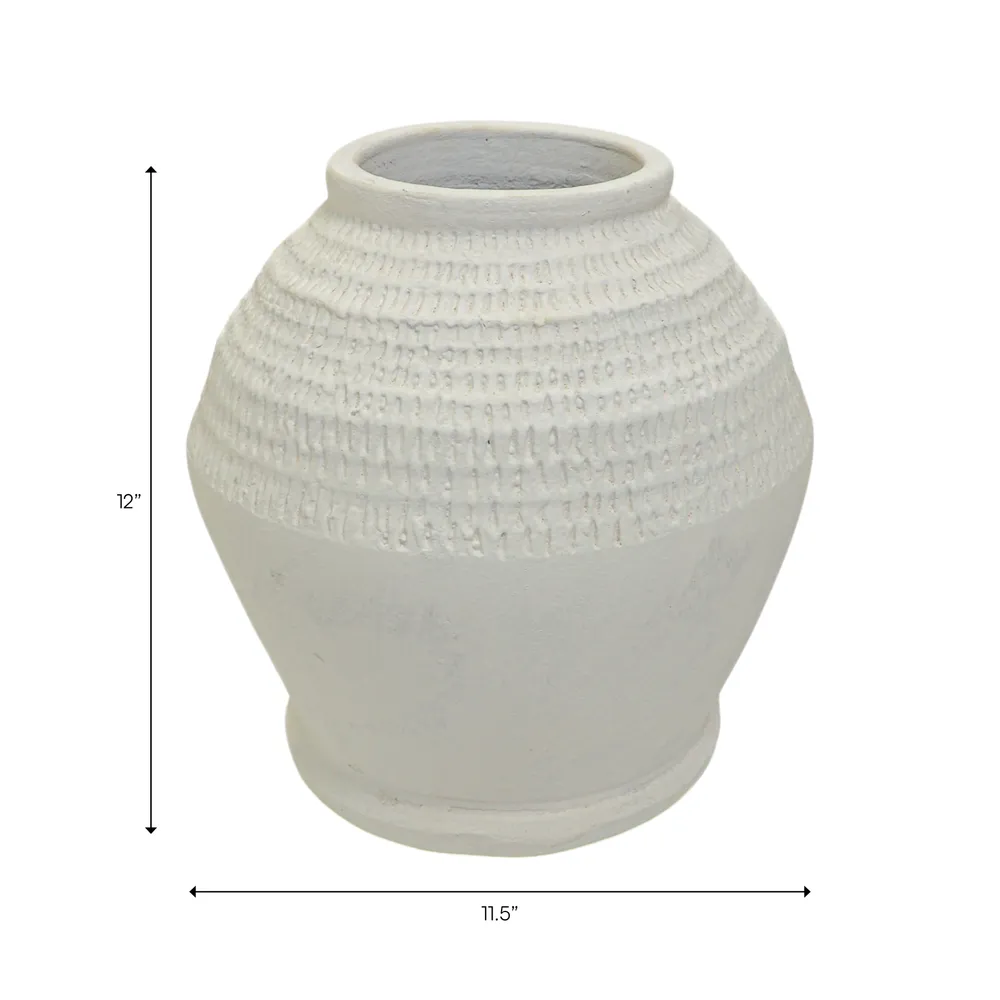 ROWANWORTH WHITE VASE 12 (IN)