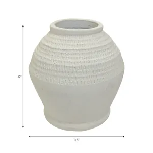 ROWANWORTH WHITE VASE 12 (IN) 10