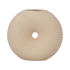 CER, 7" DONUT HOLE VASE, COTTON 1