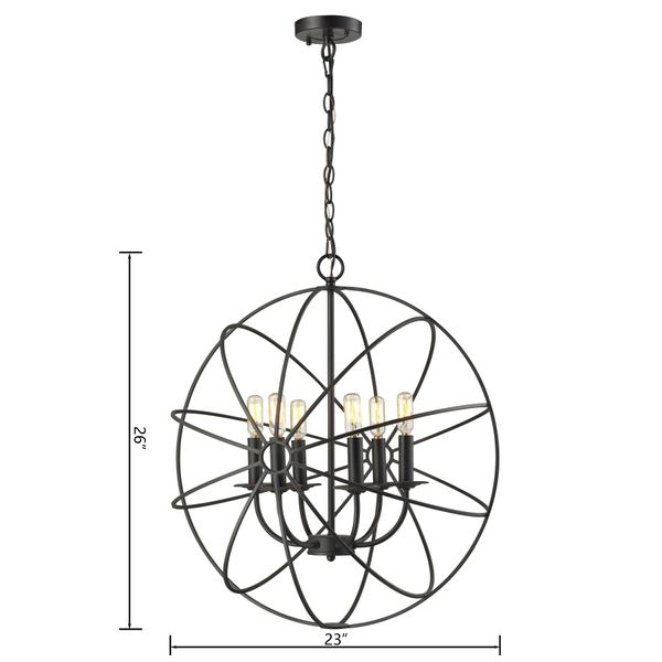 Yardley 23'' Wide 6-Light Chandelier - Oil Rubbed Bronze
