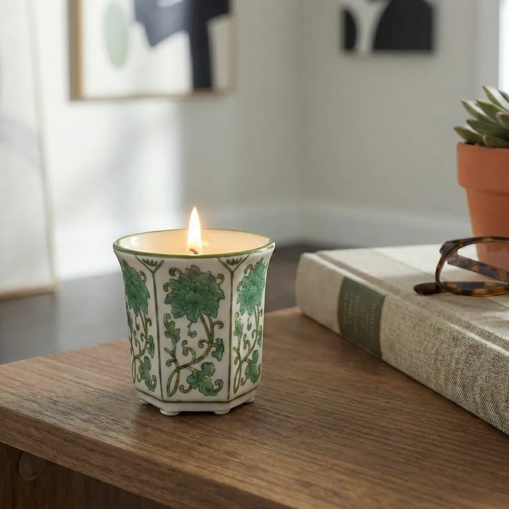 GREERWORTH GREEN CANDLE 4 (IN)