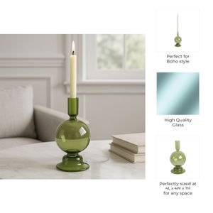 SKYLERCLIFF GREEN CANDLE HOLDER 7 (IN) 8
