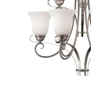 Brighton 25'' Wide 9-Light Chandelier - Brushed Nickel 4
