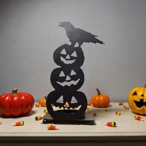 Pumpkin Trio W/ Crow 5x4x9.25in 1
