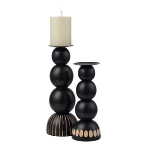 Dana Candleholder - Set of 2 Black 7