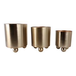 CLAYLAND SET OF 3 GOLD PLANTER 13 (IN) 1