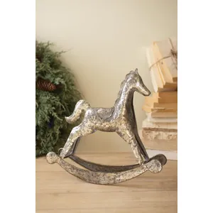 Rustic Metal Christmas Rocking Horse 1