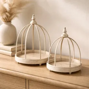 Harbor Hill Bird Cage Lanterns Set of 2 15.5in and 12.5inH 1