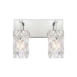 Forma de Crystal 14'' Wide 2-Light Vanity Light - Polished Chrome 1