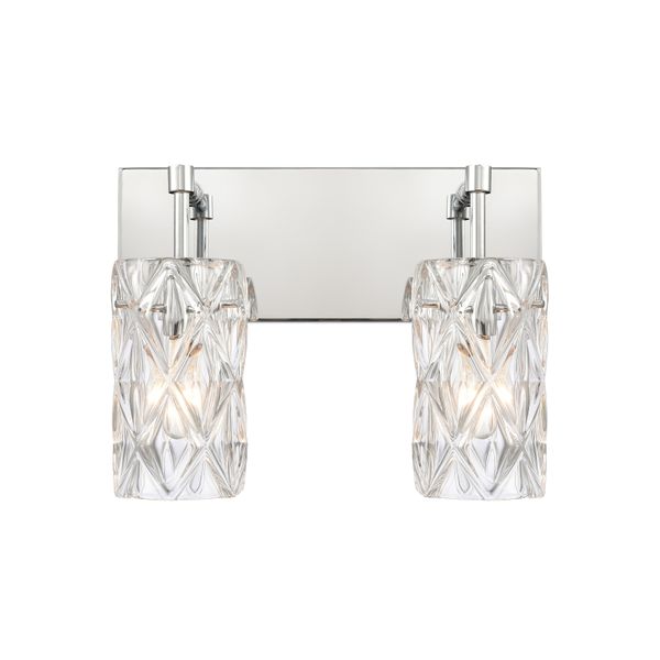 Forma de Crystal 14'' Wide 2-Light Vanity Light - Polished Chrome