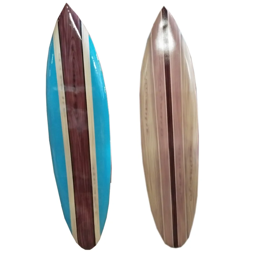 39-1/2 " WOOD SURFBOARD 2 ASST STRIPE DE