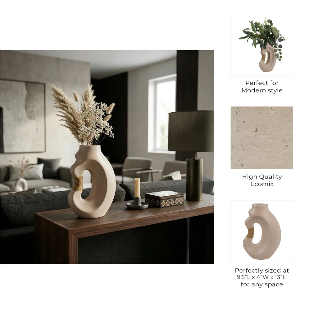 FINTONMOOR TAN VASE 13 (IN)