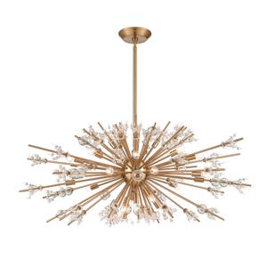 Starburst 48'' Wide 29-Light Chandelier - Satin Brass 1