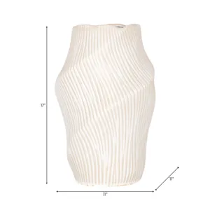 DORSEYSTONE CREAM VASE 17 (IN) 7