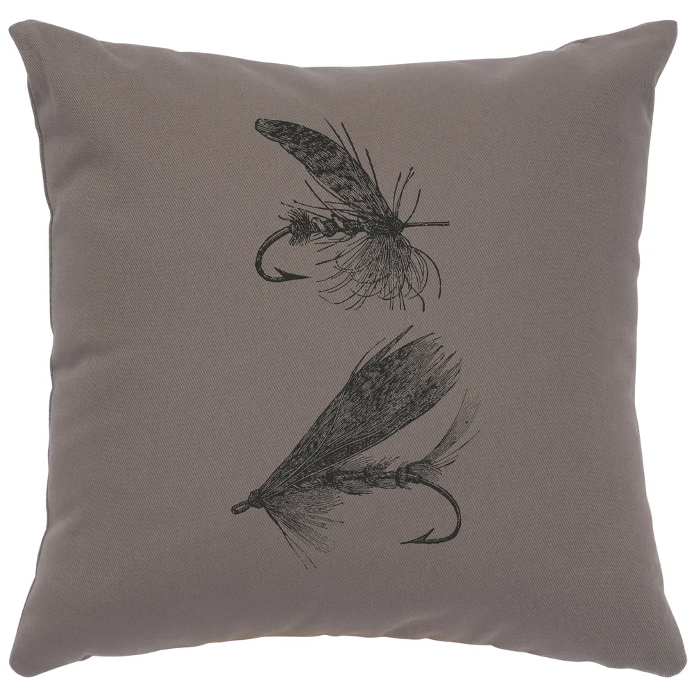 Image Pillow - Flies - Cotton Chrome