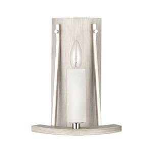 White Stone 12'' High 1-Light Sconce - Polished Nickel 2