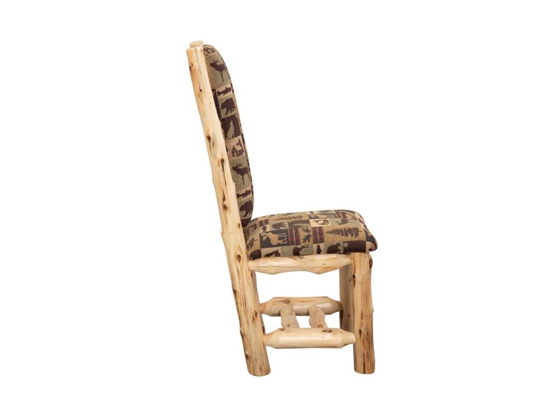 Cedar High Back Upholstered Side Chair - Coffee - Customer's Own Material 7