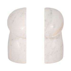 CHASEVALE SET OF 2 WHITE BOOKENDS 6 (IN) 4