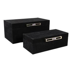 GRANLEYBURN SET OF 2 BLACK BOXES 6 (IN) 1