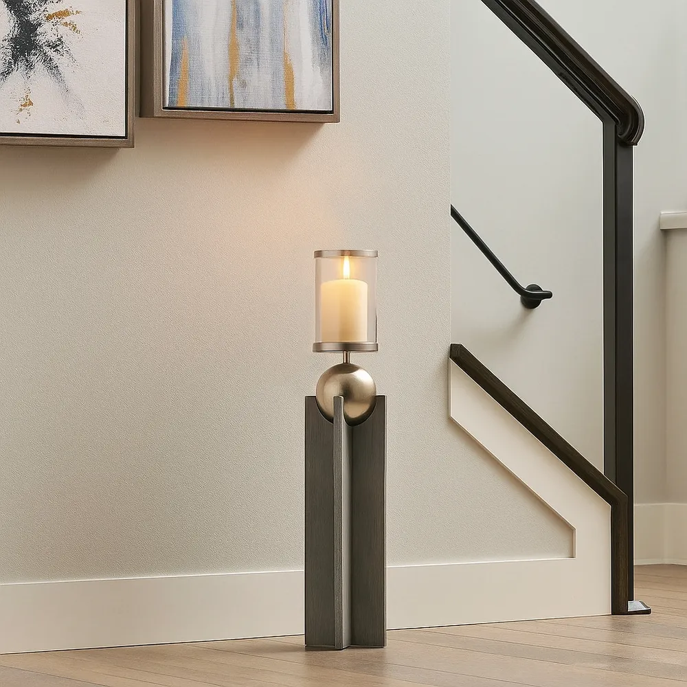 HOLDENSHAW GRAY CANDLE HOLDER 36 (IN)