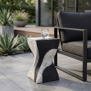 HELTONBURN WHITE GARDEN STOOL 19 (IN) 12