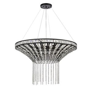 Fantania 36'' Wide 8-Light Chandelier - Matte Black 2