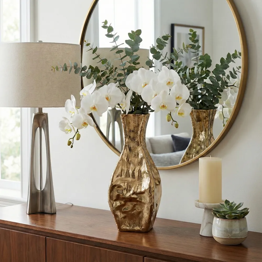 JADEBURN GOLD VASE 19 (IN)