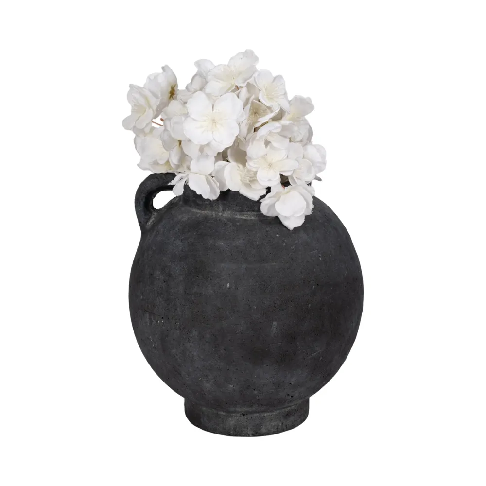 CORBINFORD BLACK VASE 10 (IN)