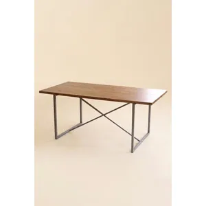 Rectangle Wood and Metal Dining / Display Table 4