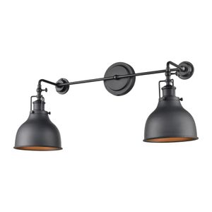 Skillet 12'' High 2-Light Sconce - Matte Black 1