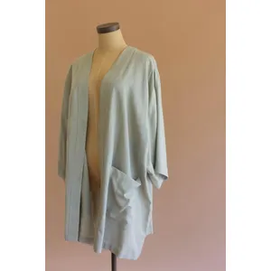 Short Kimono with Front Pockets - Fog 5