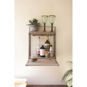 Wall Bar with Fold Down Shelf 5