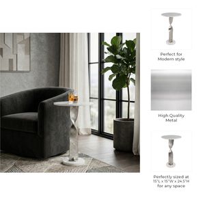 DENTONWIND SILVER TABLE 25 (IN) 10