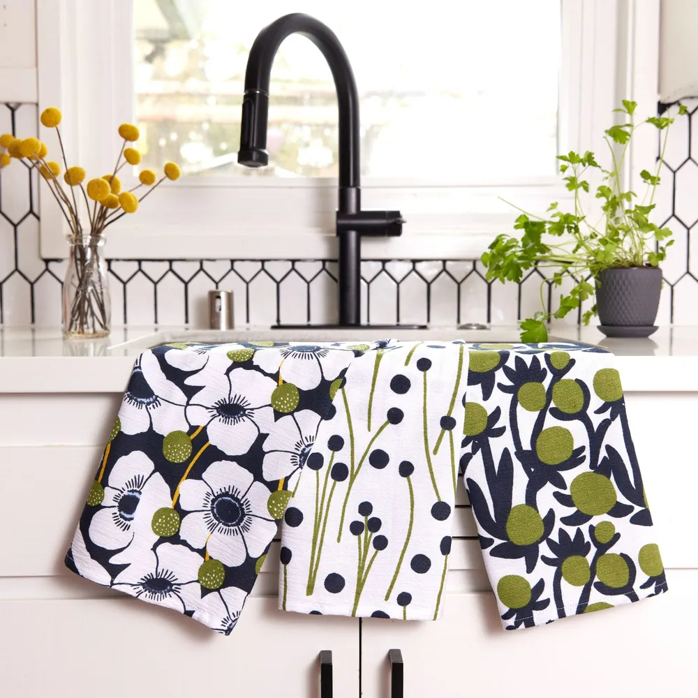 Windflower Cotton Kitchen Towels (Set of 3)