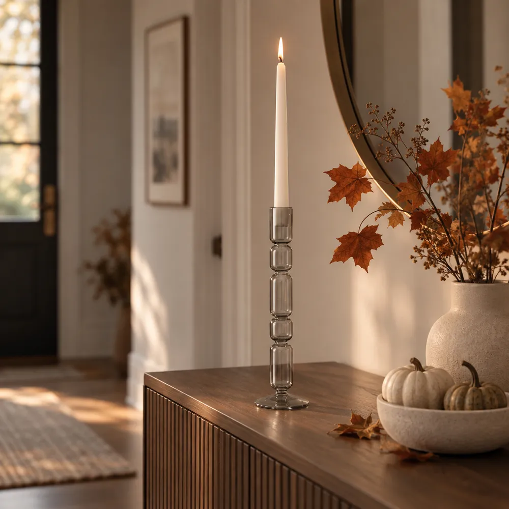 HENDONVALE BLACK CANDLE HOLDER 14 (IN)
