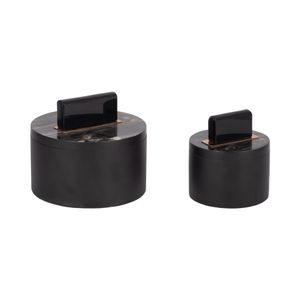 ELROYSIDE SET OF 2 BLACK BOXES 6 (IN) 4