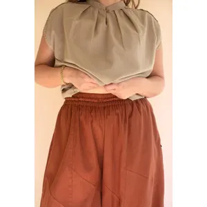 Drawstring Balloon Pant / Cinnamon 5