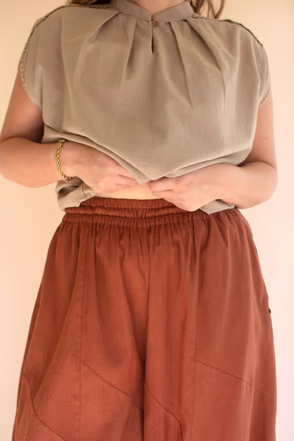 Drawstring Balloon Pant / Cinnamon