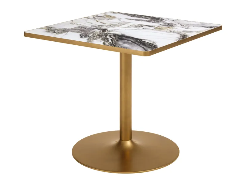 Caliza Dining Table White & Gold 5