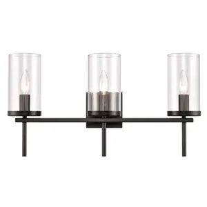 Oakland 23'' Wide 3-Light Vanity Light - Black 1