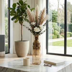 LONDONOAK BROWN GLASS VASE 20 (IN) 11
