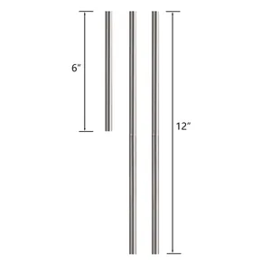 Rod Kit 1x6-inch 2x12-inch Extensions - Satin Nickel 4