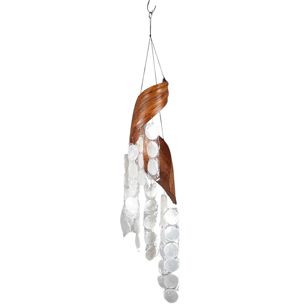 39-1/3" COCONUT SPIRAL CAPIZ CHIME