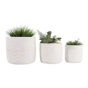 AMBERLEY SET OF 2 WHITE PLANTER 13 (IN) 3